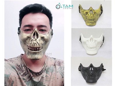 Mặt nạ đầu lâu che nửa mặt nhựa cứng HLW-MN-68